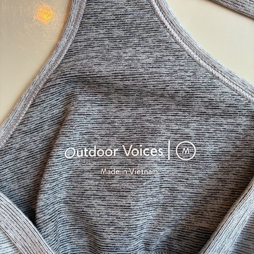 Outdoor Voices Steeplechase Gray Sports Bra Size M - Picture 4 of 5
